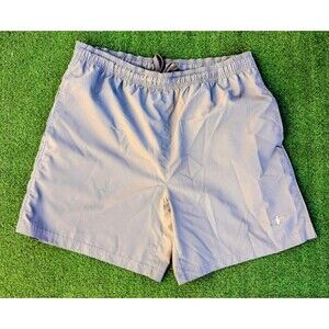 NordicTrack Men's Med 8" Inseam Athletic Workout Shorts Gray Elastic Waist EUC